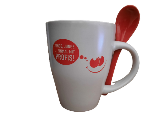 Profitasse rot mit Löffel